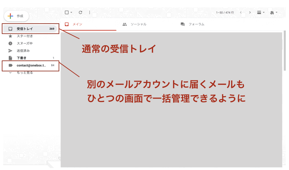 Gmailのホーム画面